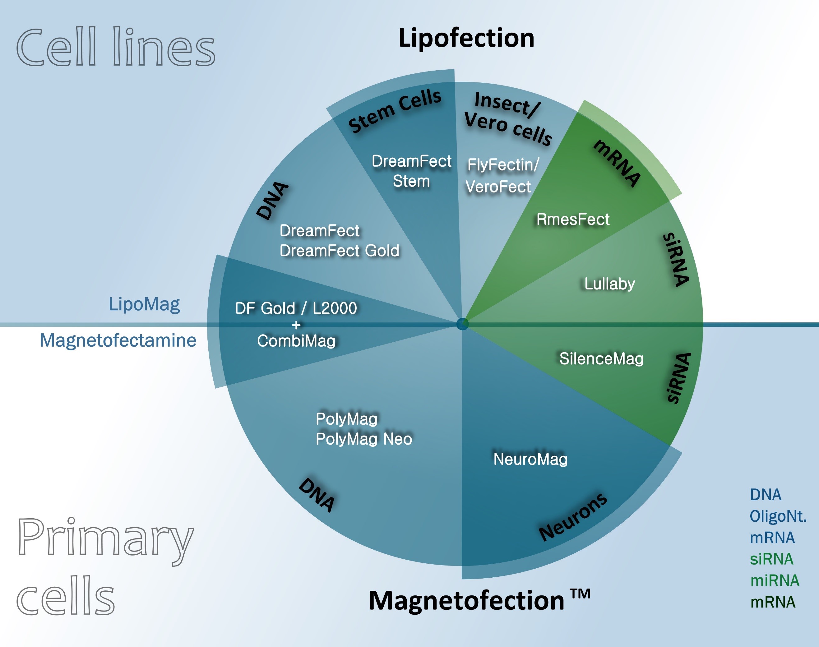 Transfection reagent finder
